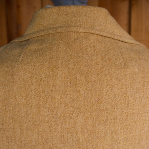 Vintage Handmade 100% Wool Button Down Oatmeal Belted Midi Shirt Dress Size S - Picture 14 of 16